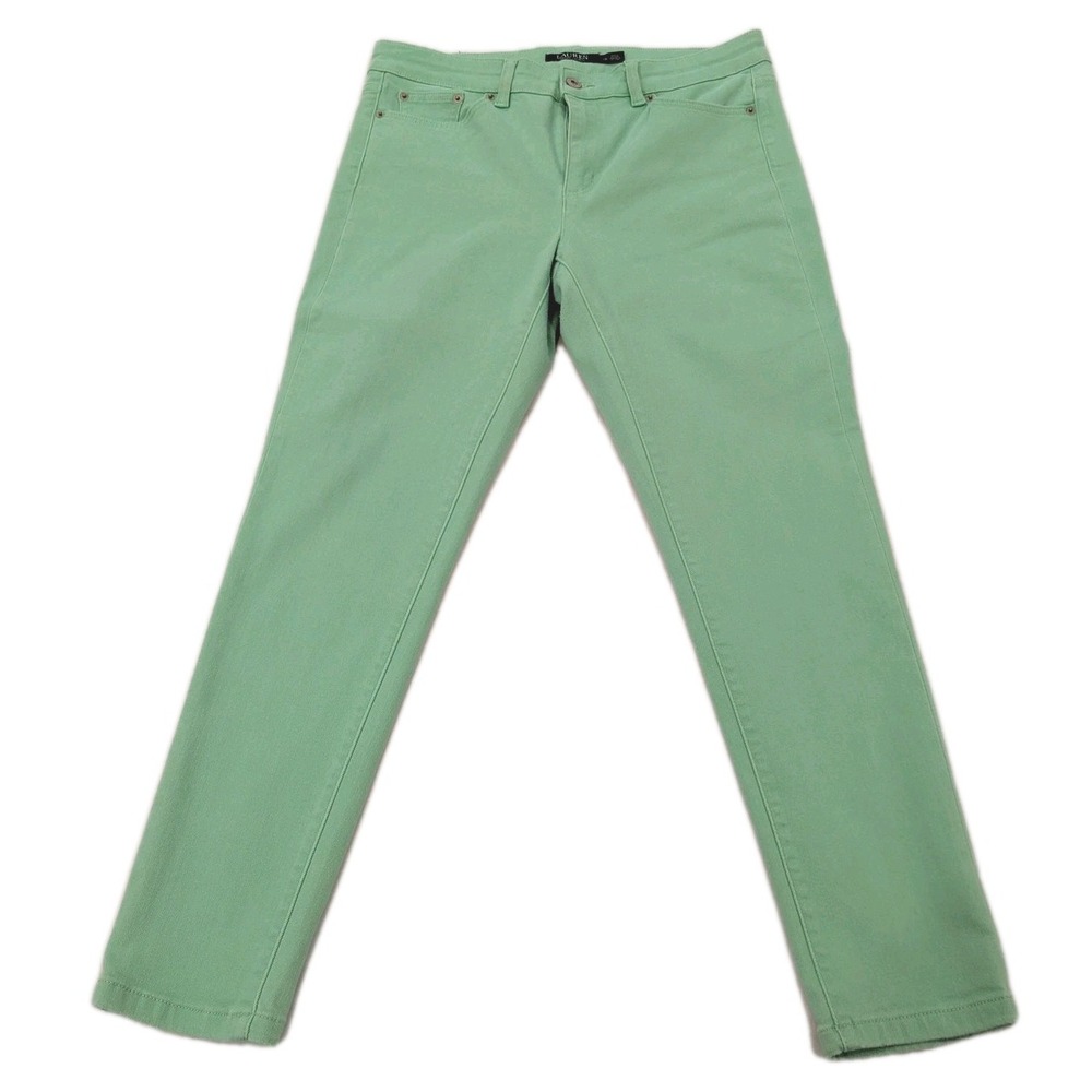 Lauren Ralph Lauren Jeans Womens 10 Pastel Premier Skinny Cropped Stretch Denim